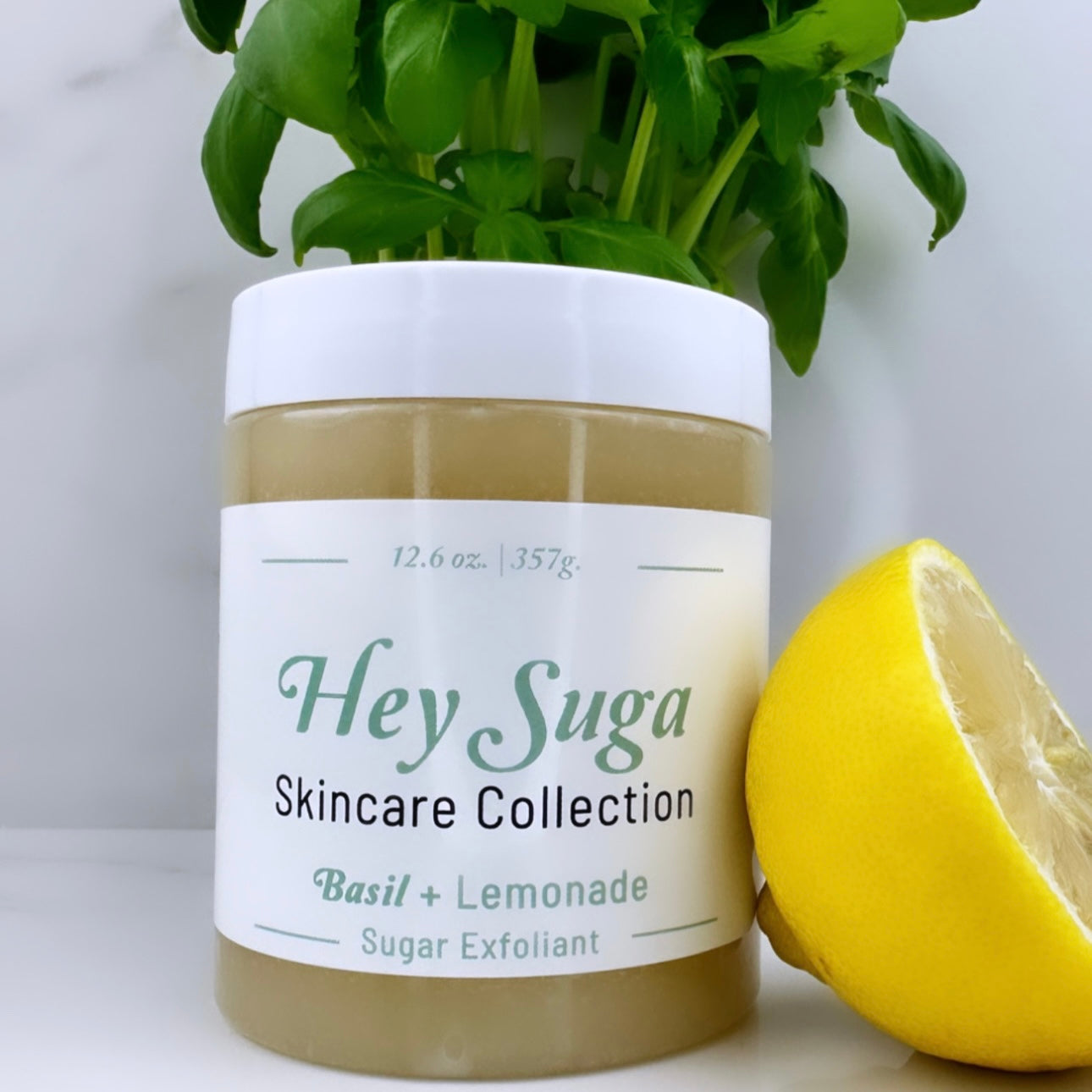 Basil Lemonade Sugar Exfoliant Hey Suga Skincare Collection